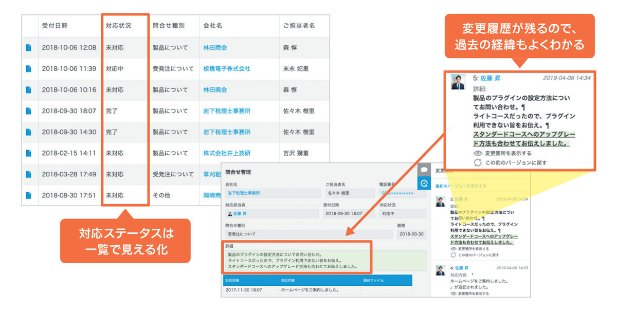 kintone_問い合わせ管理